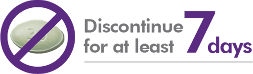 Discontinue oral cinacalcet for at least 7 days graphic